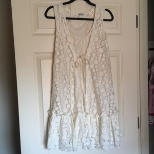 Miss Me Ivory Polka Dot Dress